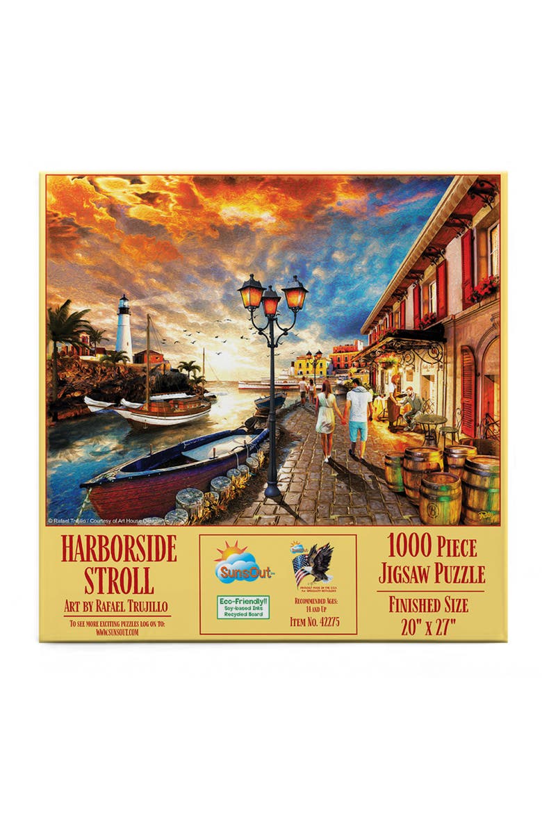 Harborside Stroll 1000 piece Jigsaw Puzzle for Adults, Alternate, color, Multicolor