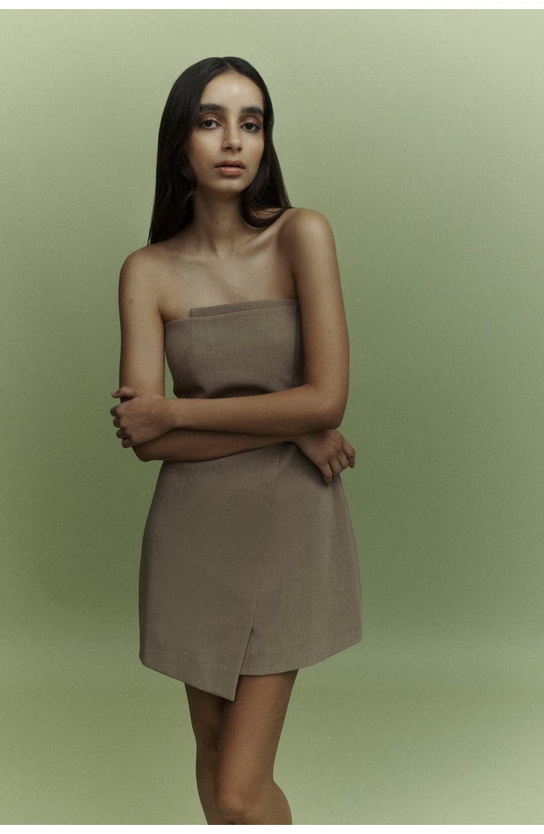 ONE OF OTHERS Crawford Mini Dress, Alternate, color, Stone