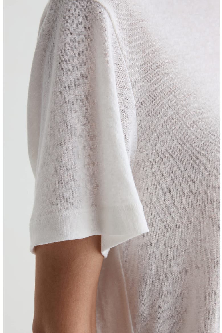 Charli Boxy Linen Blend T-Shirt, Alternate, color, POWDER