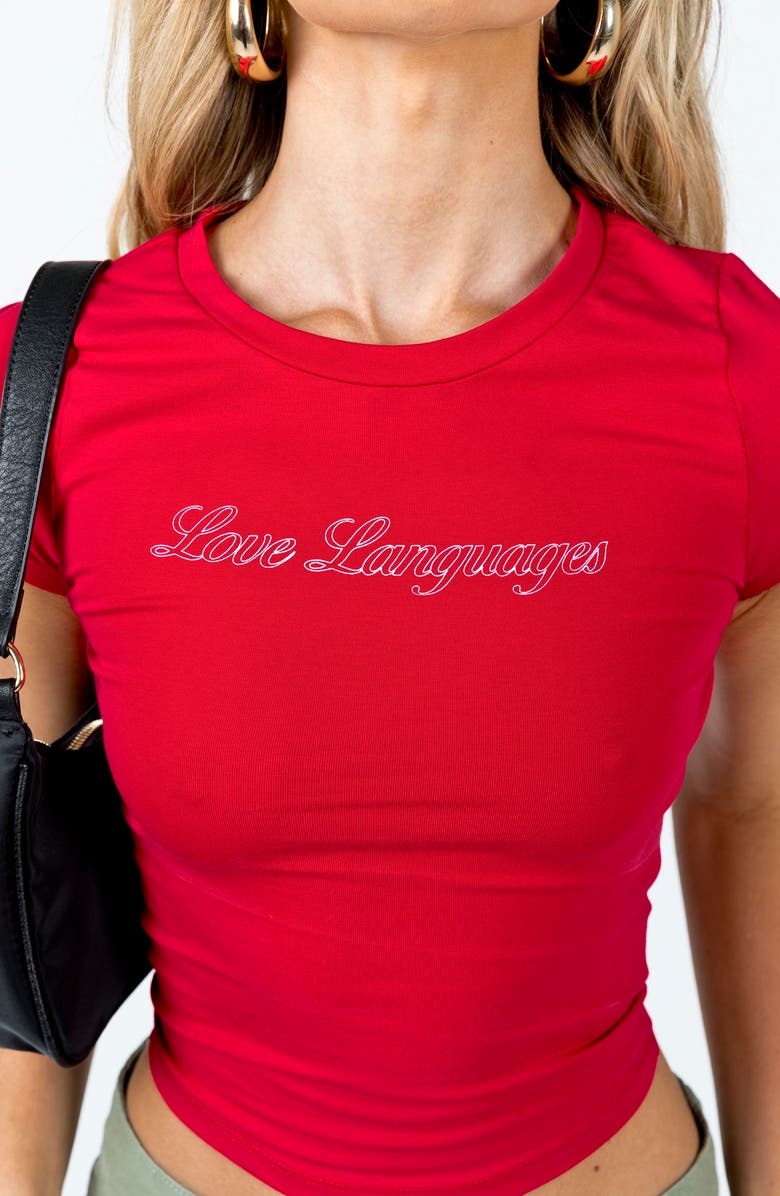 Princess Polly Love Language Graphic Baby Tee, Alternate, color,