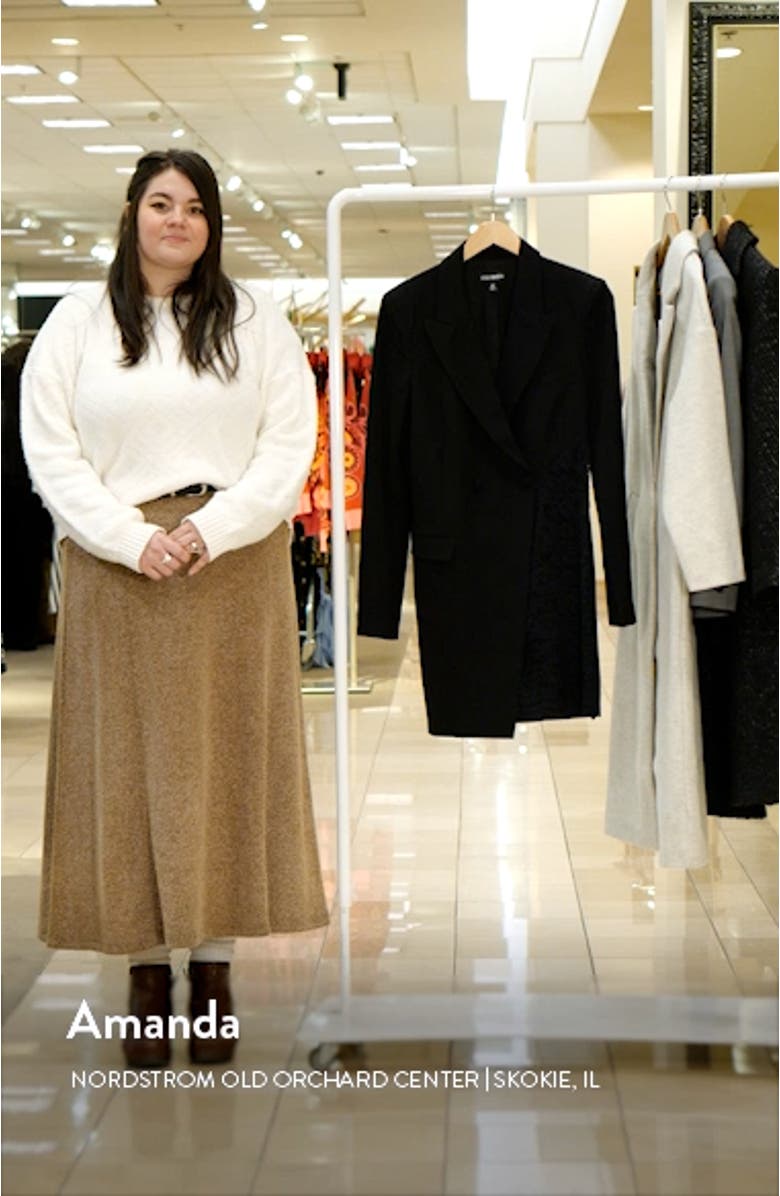 Corrine Lace Panel Long Sleeve Blazer Minidress, sales video thumbnail