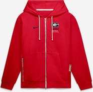 Nike Men's Nike Red Georgia Bulldogs 2026 Sideline Standard Issue Dri-FIT Full-Zip Hoodie