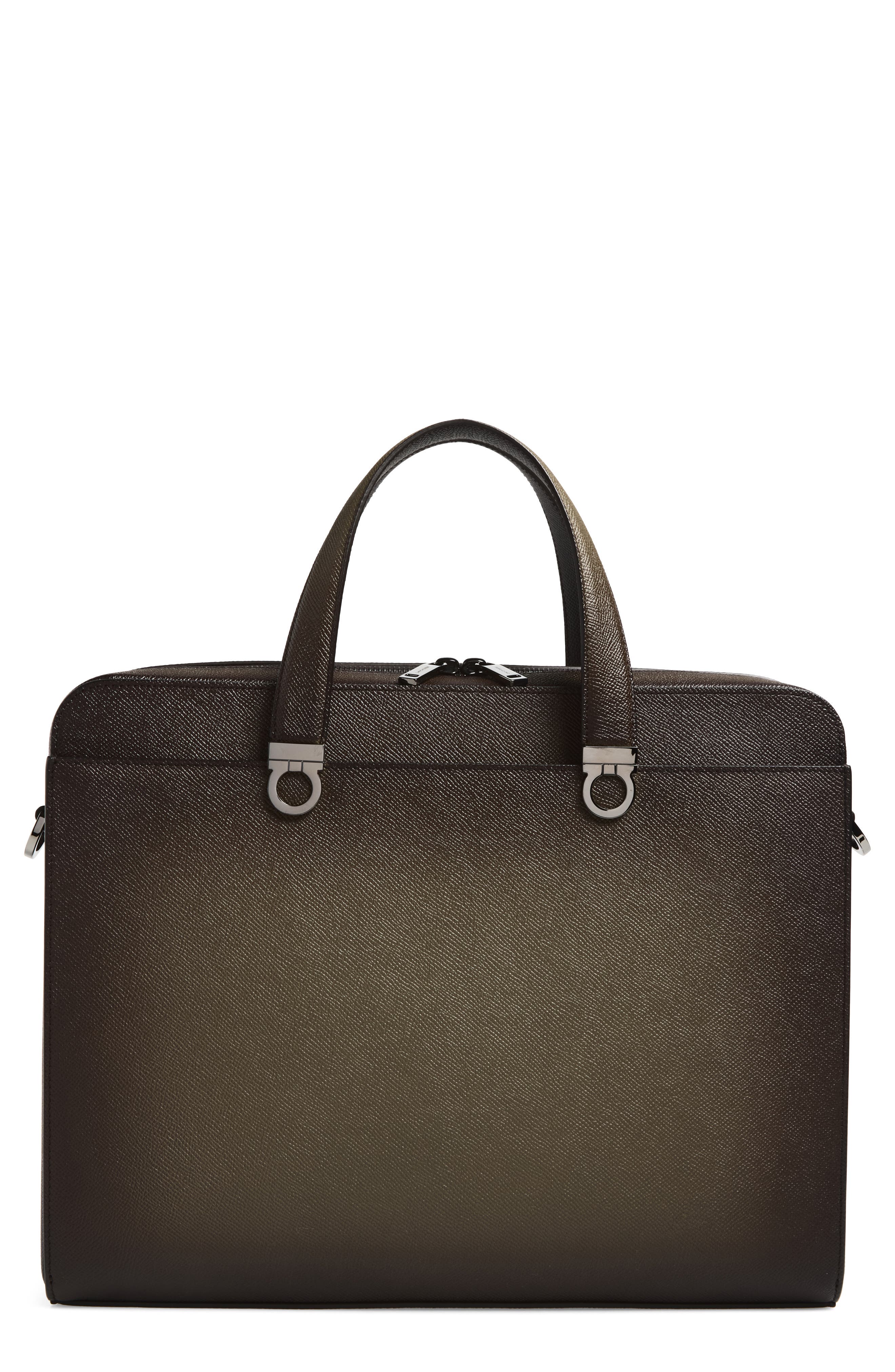 Trading Leather Briefcase, Main, color, SPRUZZATURA TESTA DI MORO