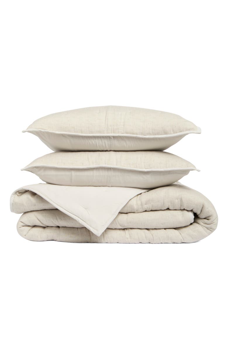 NORDSTROM RACK Broken Stitch Quilt Set, Main, color, Grey Vapor