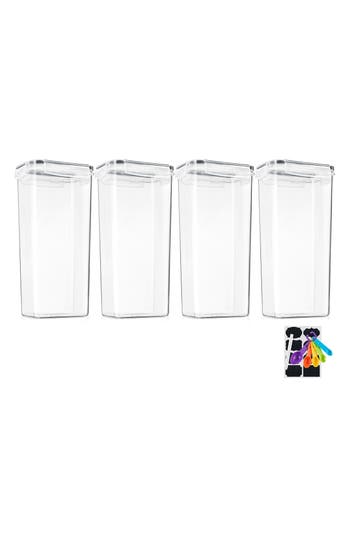 Sorbus 4-pack Airtight Dry Food Storage Containers In Transparent