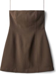 MANGO Strapless Fit & Flare Minidress