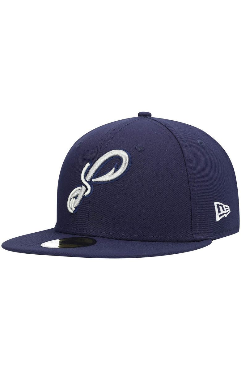 New Era Men's New Era Navy Pensacola Blue Wahoos Authentic Collection Team Alternate 59FIFTY Fitted Hat, Alternate, color, Navy