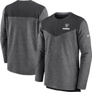 Nike Men's Nike Charcoal Las Vegas Raiders Sideline Lockup Performance Quarter-Zip Top
