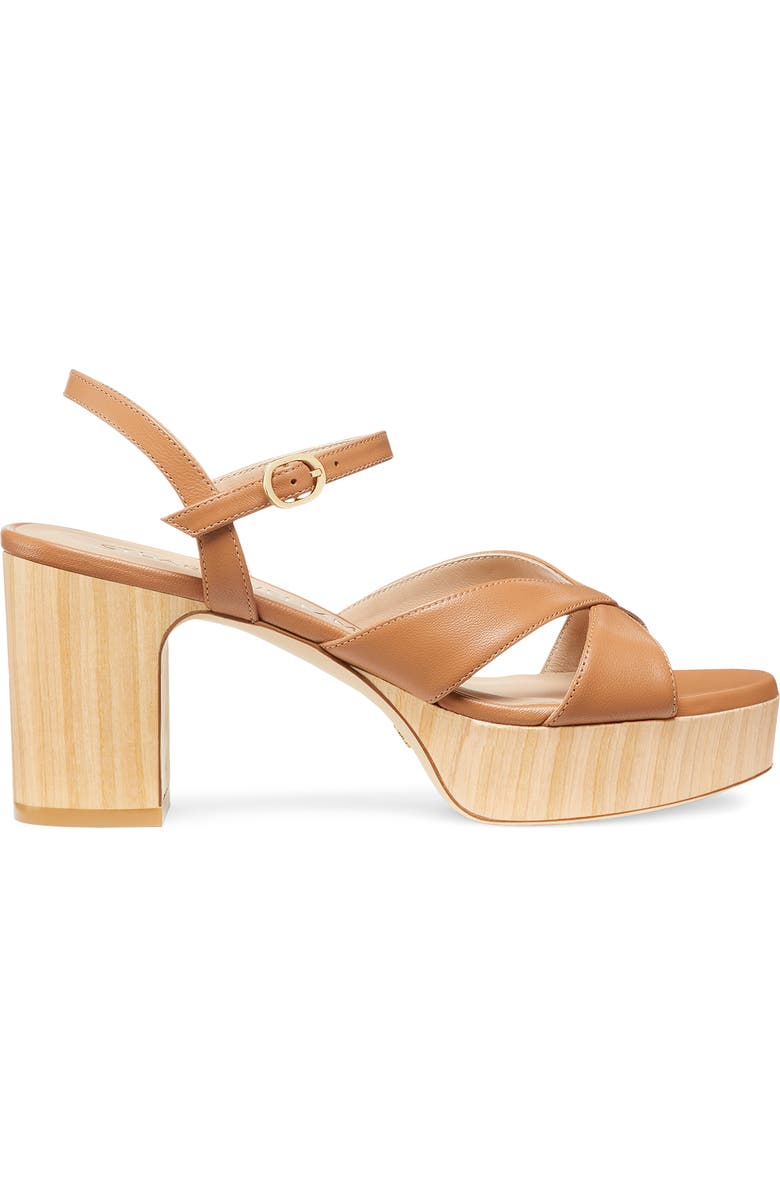 Stuart Weitzman Carmen Midi Platform Sandal, Alternate, color, Tan/ Sand