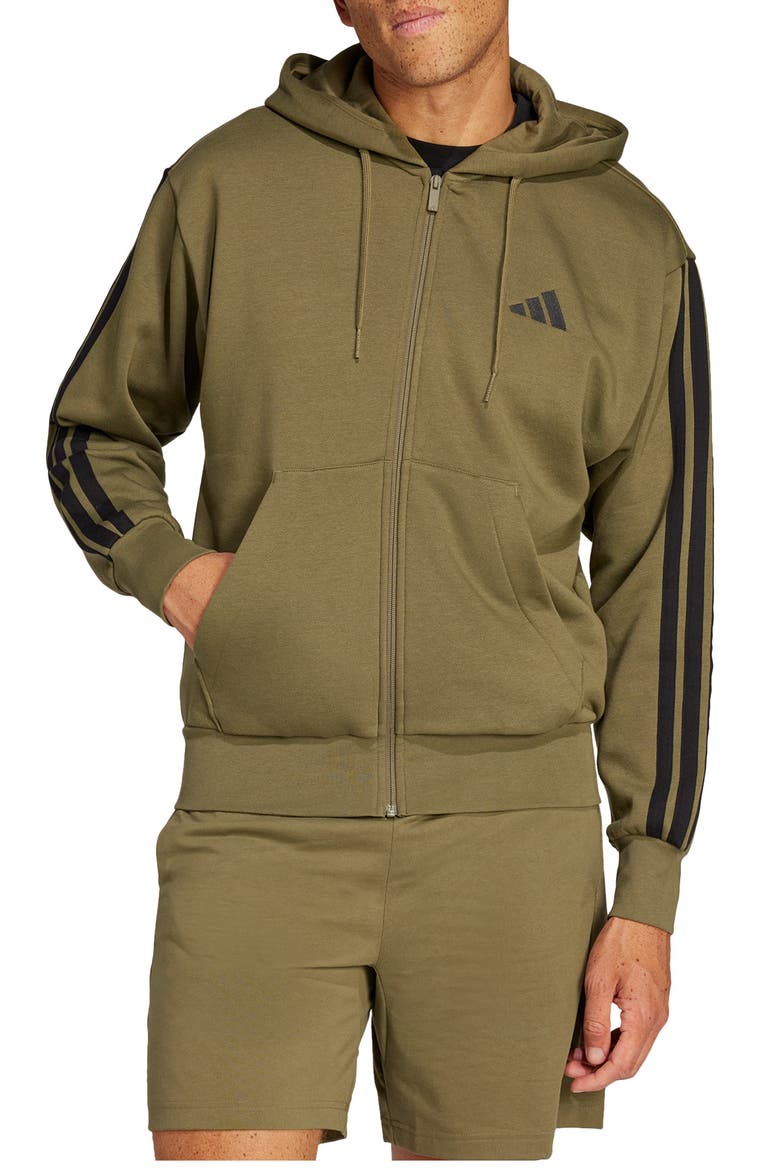 Essentials Feelcozy Fleece Hoodie, Main, color, OLISTR/BLA