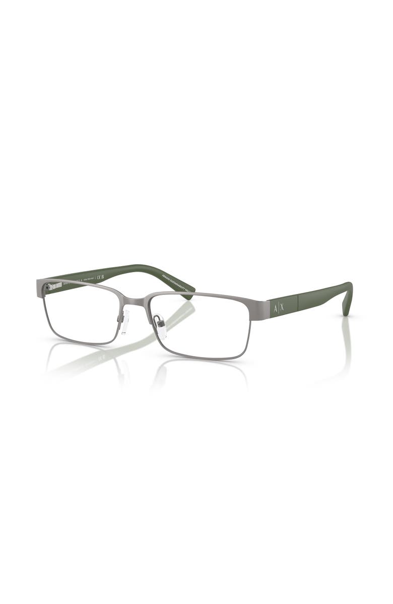 Armani Exchange 54mm Rectangle optical glasses, Main, color, Grey