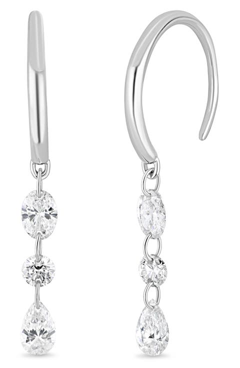 18K Gold Liora Natural Diamond Drop Earrings
