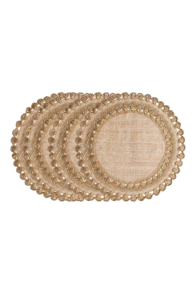 Isadora Set of 4 Placemats, Main, color, GOLD
