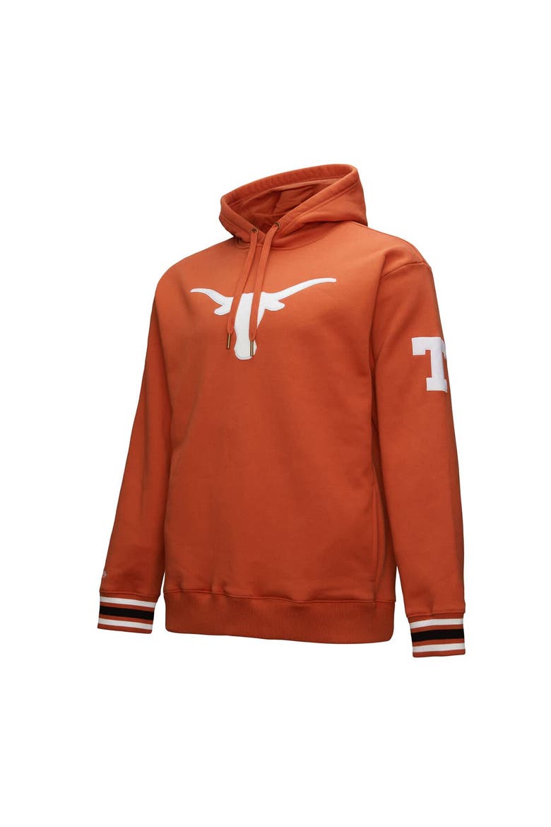 Men's Mitchell & Ness Texas Orange Texas Longhorns Chainstich Fleece Pullover Hoodie, Alternate, color, Burnt Orange