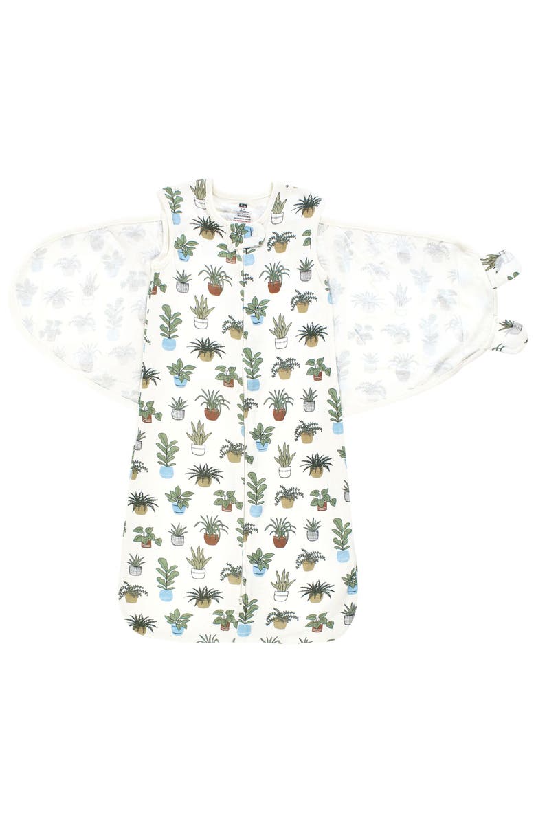 Hudson Baby Convertible Swaddle Sleeping Bag, Alternate, color, Plants