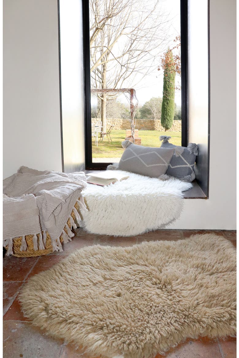 Woolly Woolable Washable Wool Rug, Alternate, color, WHITE