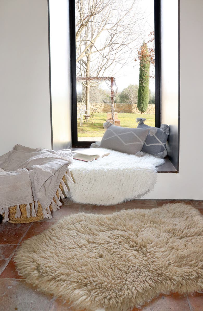 Lorena Canals Woolly Woolable Washable Wool Rug, Alternate, color, White