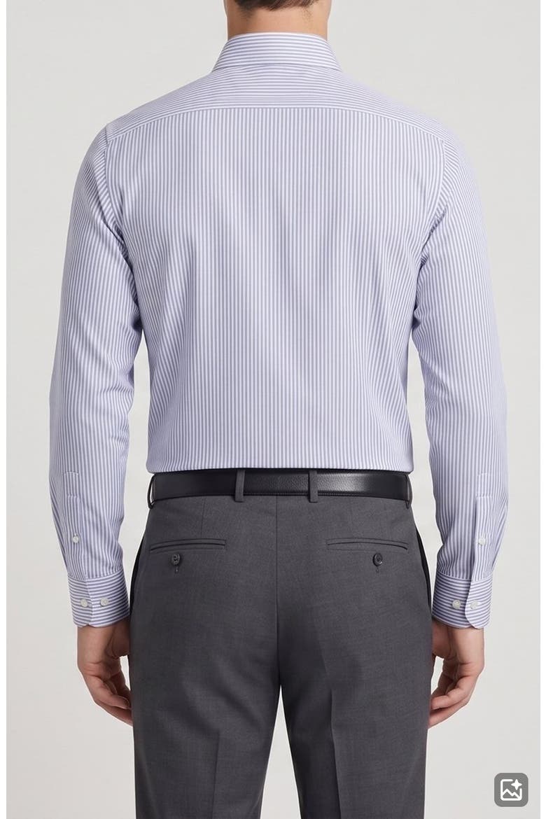 Vertical Stripe Dress Shirt, Alternate, color, LIGHT BLUE