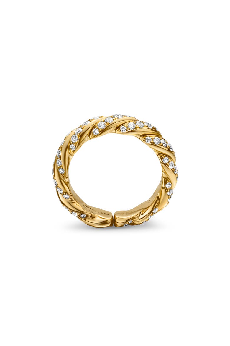 Pavéflex Band Ring in 18K Gold with Diamonds, Alternate, color, GOLD/ DIAMOND