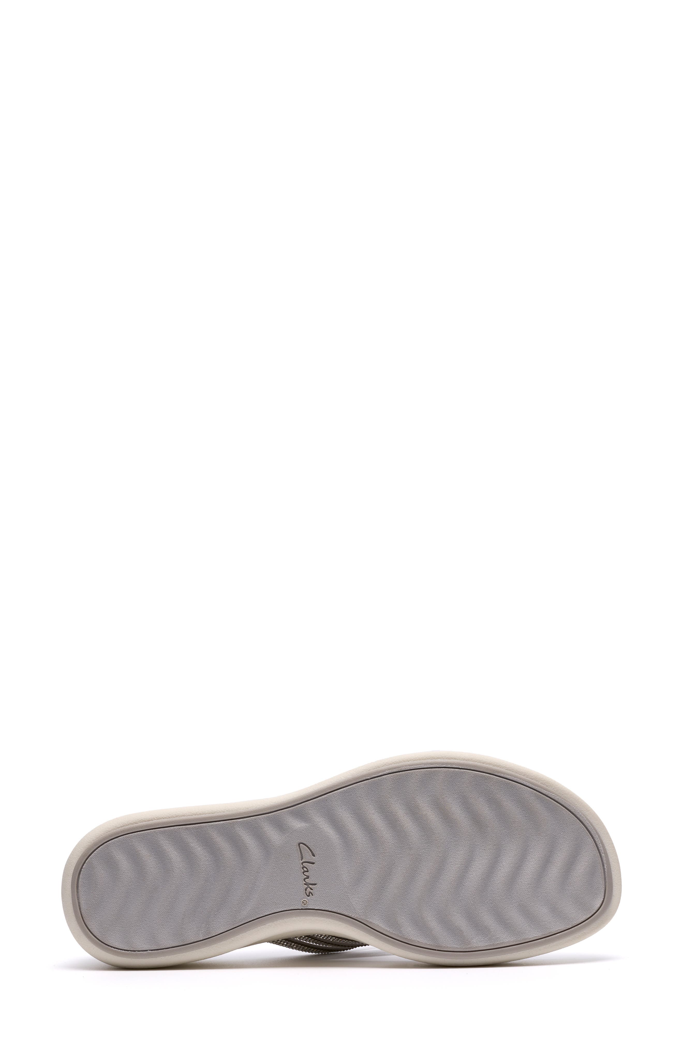 Clarks<sup>®</sup> Drift Gem Wedge Flip Flop, Alternate, color, Silver