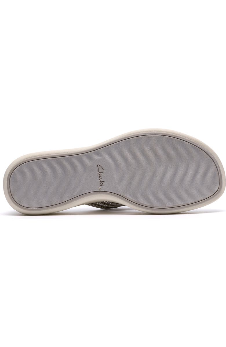 Clarks<sup>®</sup> Drift Gem Wedge Flip Flop, Alternate, color, Silver
