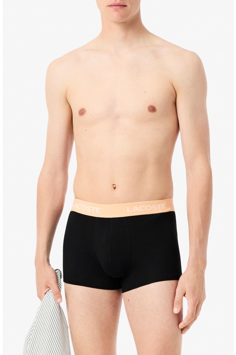 Core Essentials Stretch Cotton Boxer Briefs, Main, color, BLACK/ LEDGE-RESEDA-PASTIL