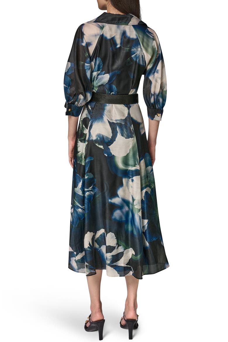 Belted Printed Shirtdress, Alternate, color, BLACK FOREST
