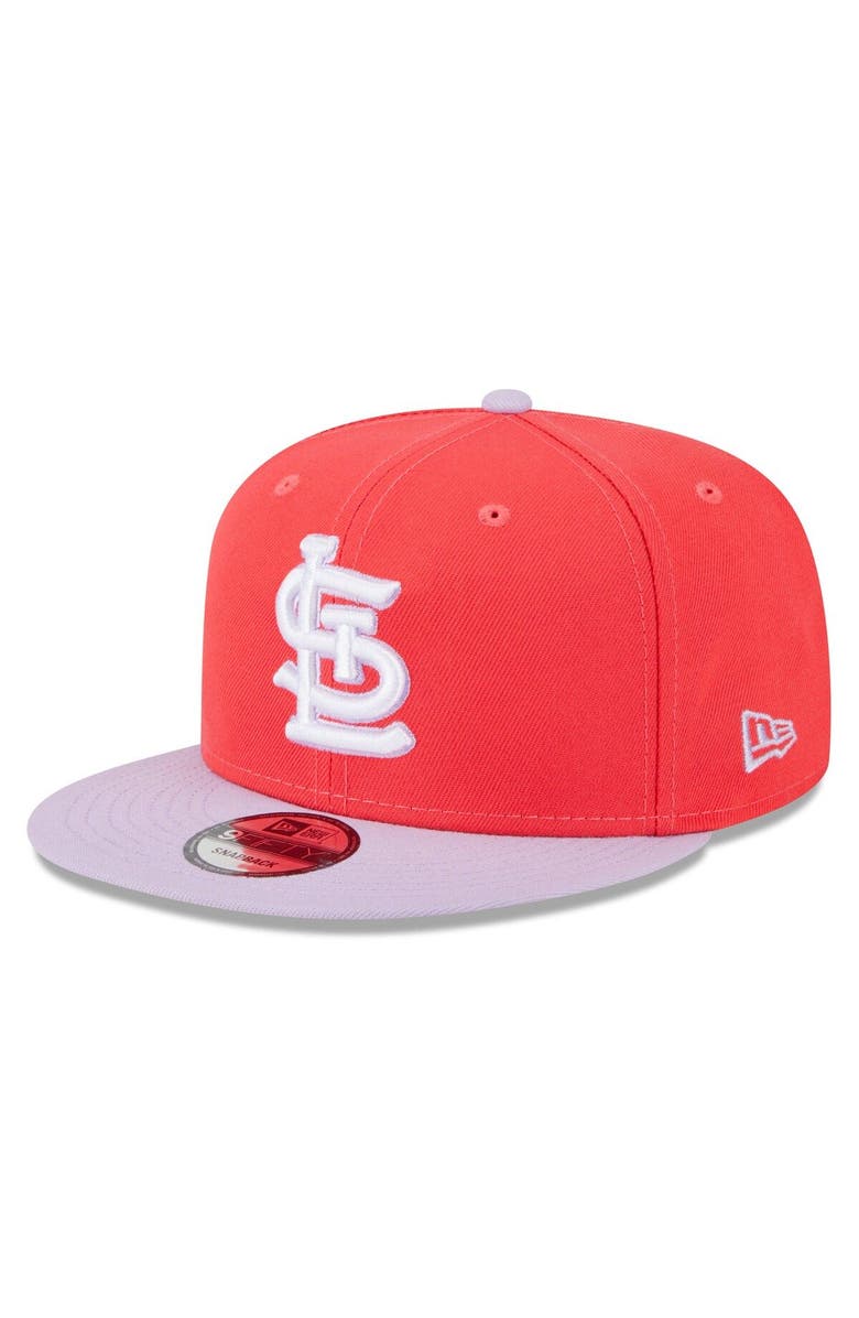 New Era Men's New Era Red/Purple St. Louis Cardinals Spring Basic Two-Tone 9FIFTY Snapback Hat, Main, color, 