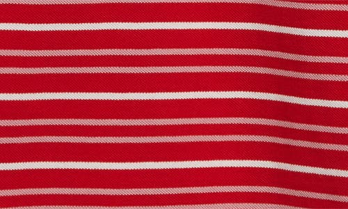 MARTINE ROSE MARTINE ROSE PANELED OVERSIZE STRIPE COTTON PIQUÉ POLO