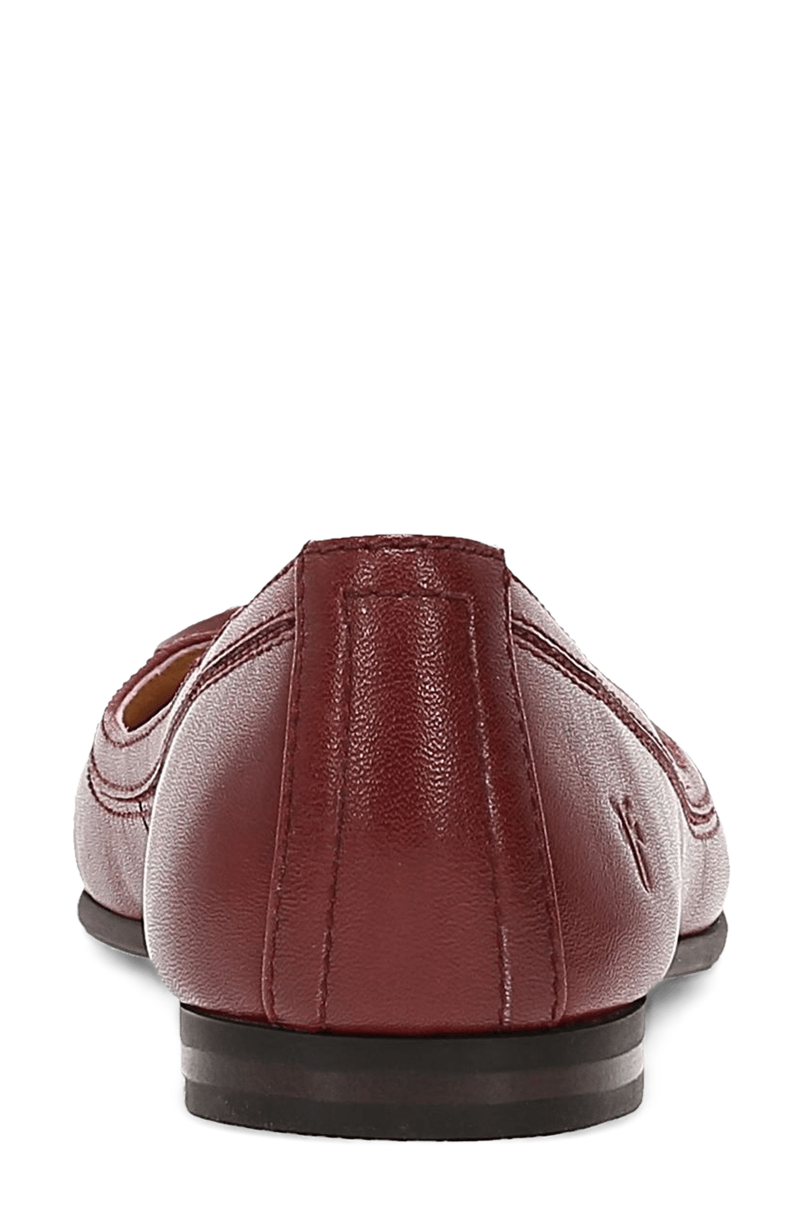 Carson Logo Ballet Flat, Alternate, color, CRANBERRY