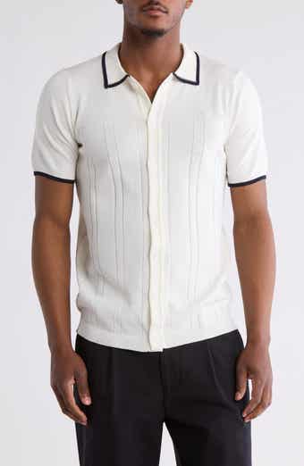 Short Sleeve Slim Fit Buttoned Sweater