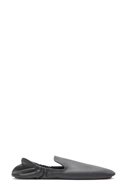 Mango Leather Loafer In Gray