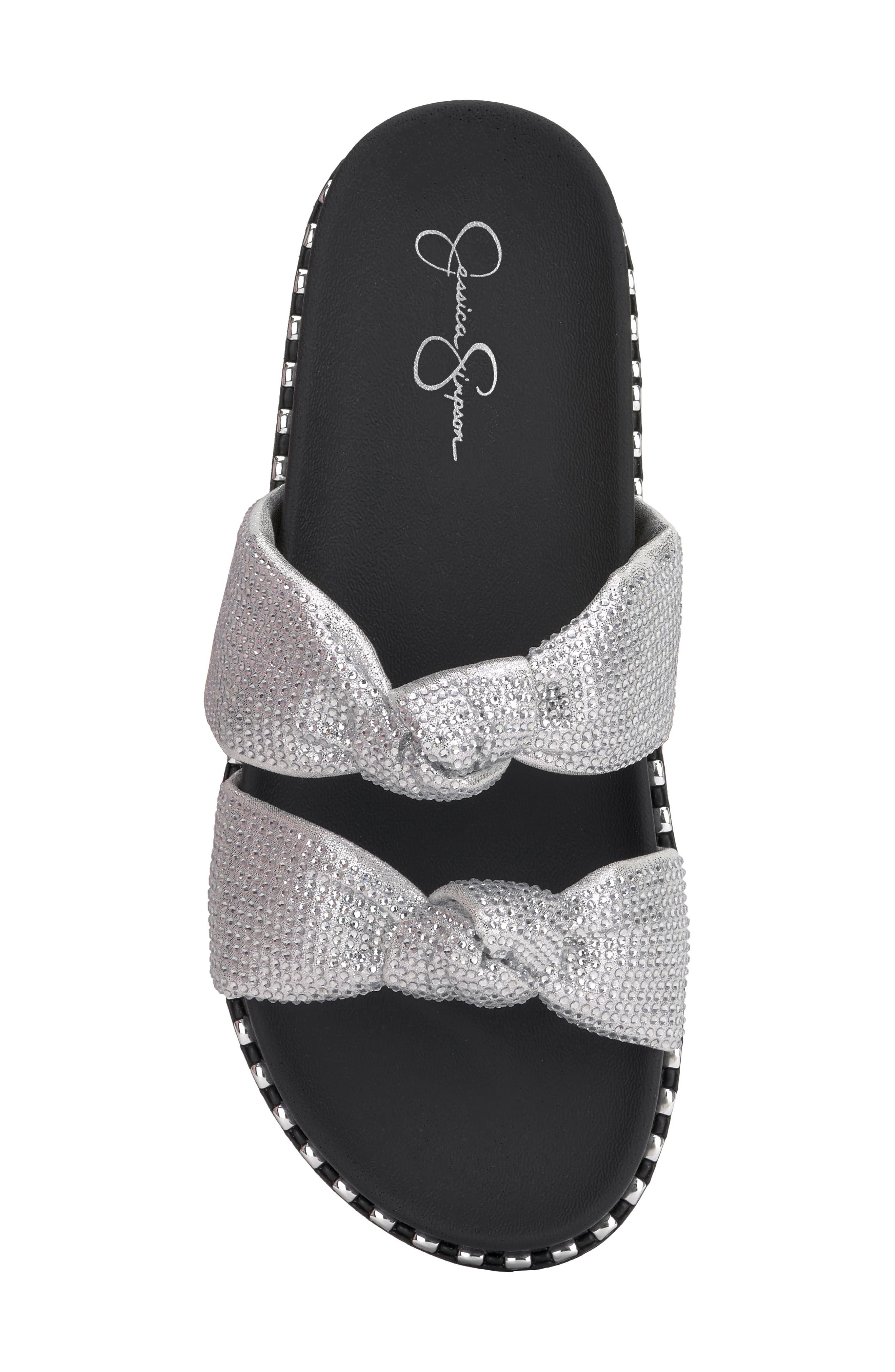 Jessica Simpson Caralyna Platform Slide Sandal, Alternate, color, Silver