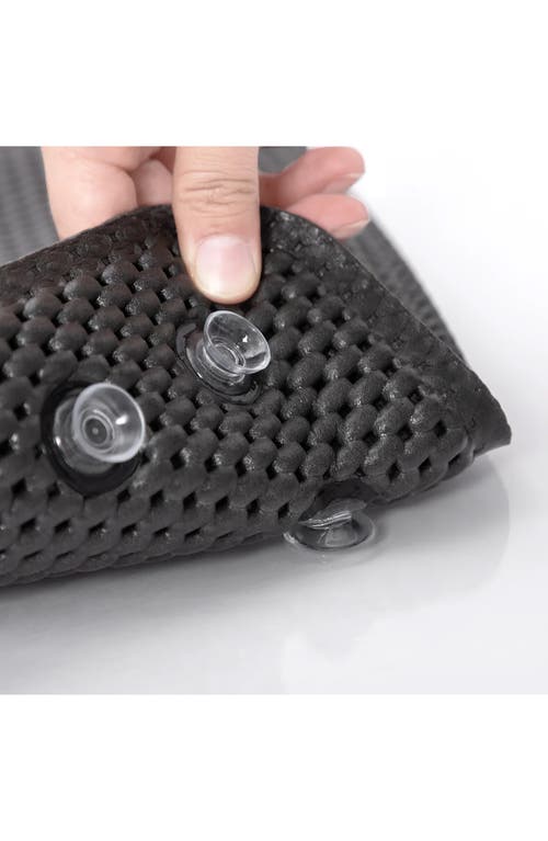 J&v Textiles J And V Textiles Nonskid Double Foam Bath Mat In Black
