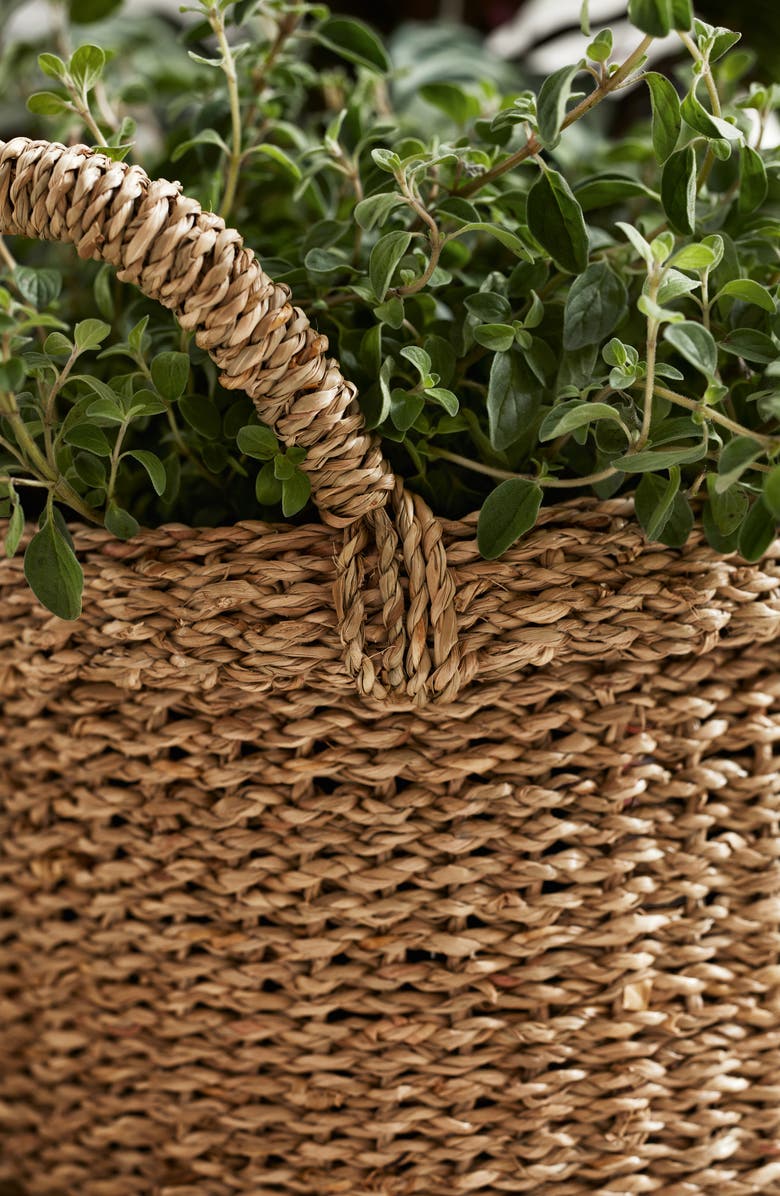 The White Company Small Round Seagrass Planter, Alternate, color,