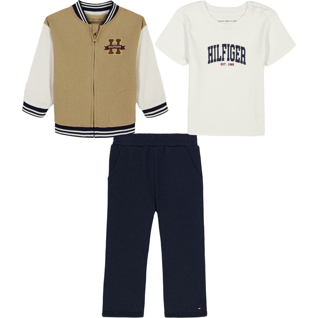 Tommy Hilfiger Baby Boys 3-piece Bodysuit, Jacket And Pants Set In Multi