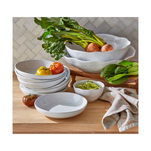 Tag Formoso White Stoneware Serving Bowl Dishwasher Safe Dish In White