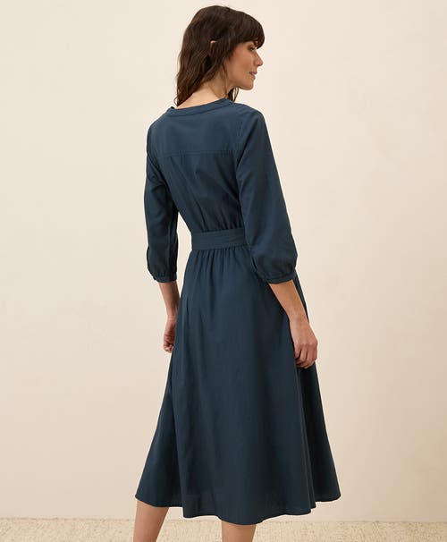 Pact Organic Cotton Sunset Lightweight Cotton Easy Dress In Midnight Blue