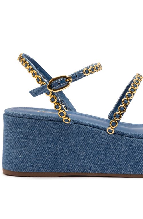 Larroude Women's Gio Milanina Platform Sandals In Blue