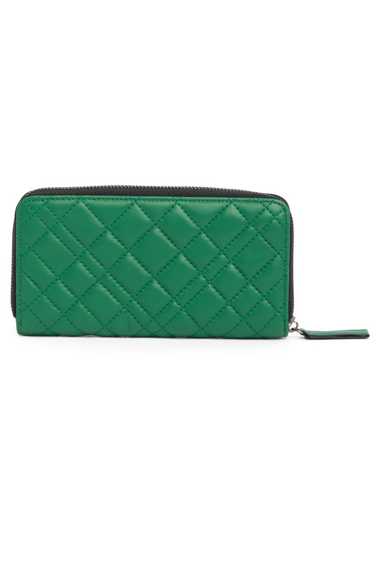 Kurt Geiger London Quilted Leather Zip-Around Wallet, Alternate, color,