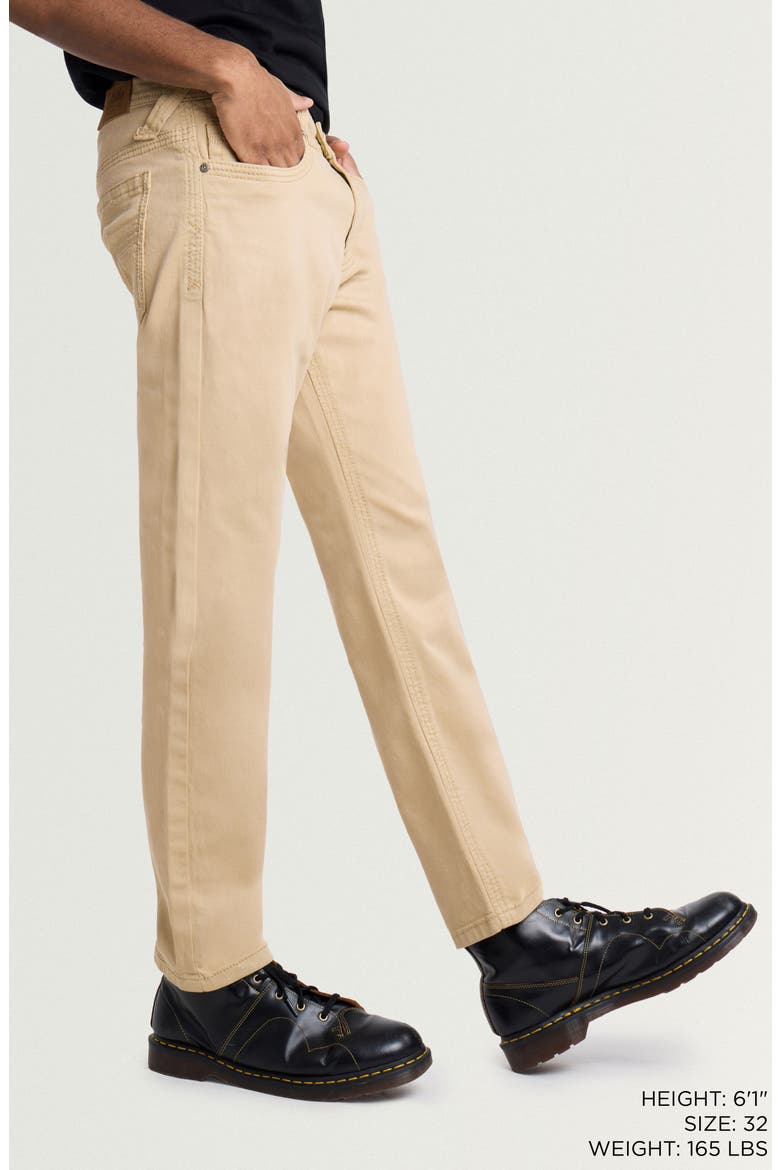 Saddle Stitch Slim Fit Jeans, Alternate, color, KHAKI