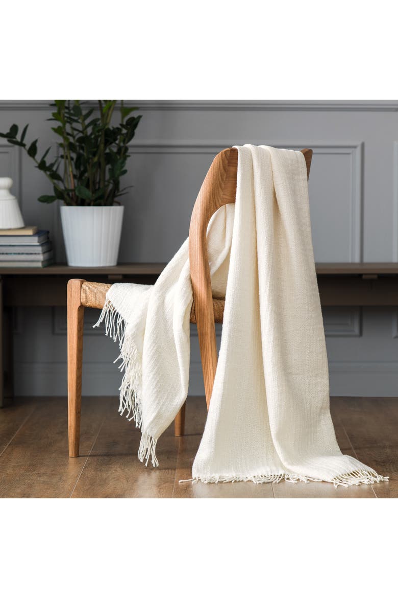 Shannon throw, Alternate, color, White