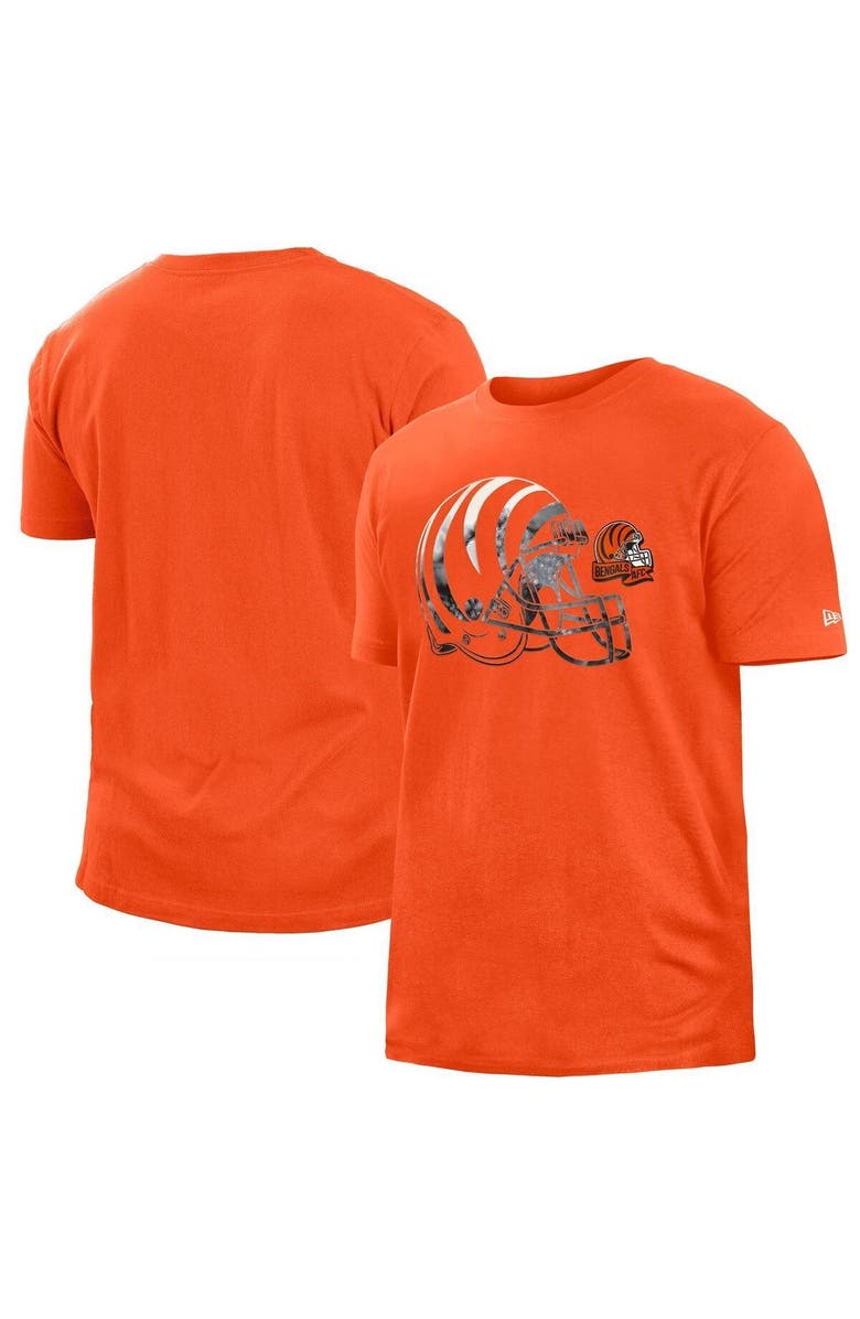 New Era Men's New Era Orange Cincinnati Bengals 2022 Sideline Ink Dye T-Shirt, Main, color, 