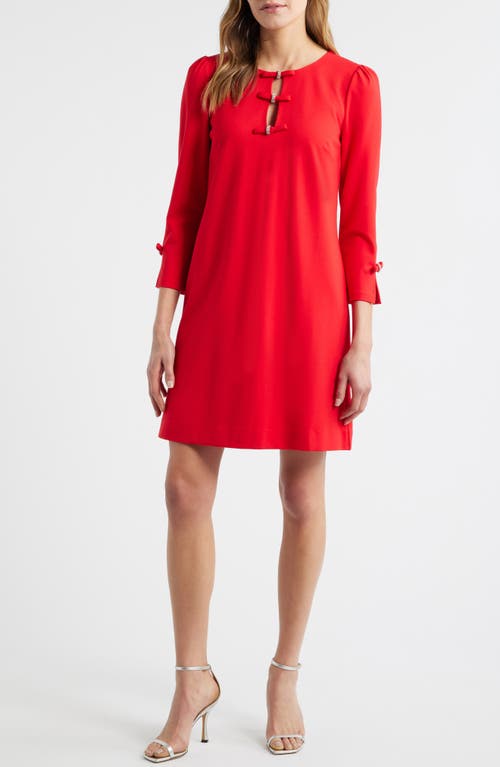 Lilly Pulitzer Leyland 3/4 Sleeve Shift Dress In Red