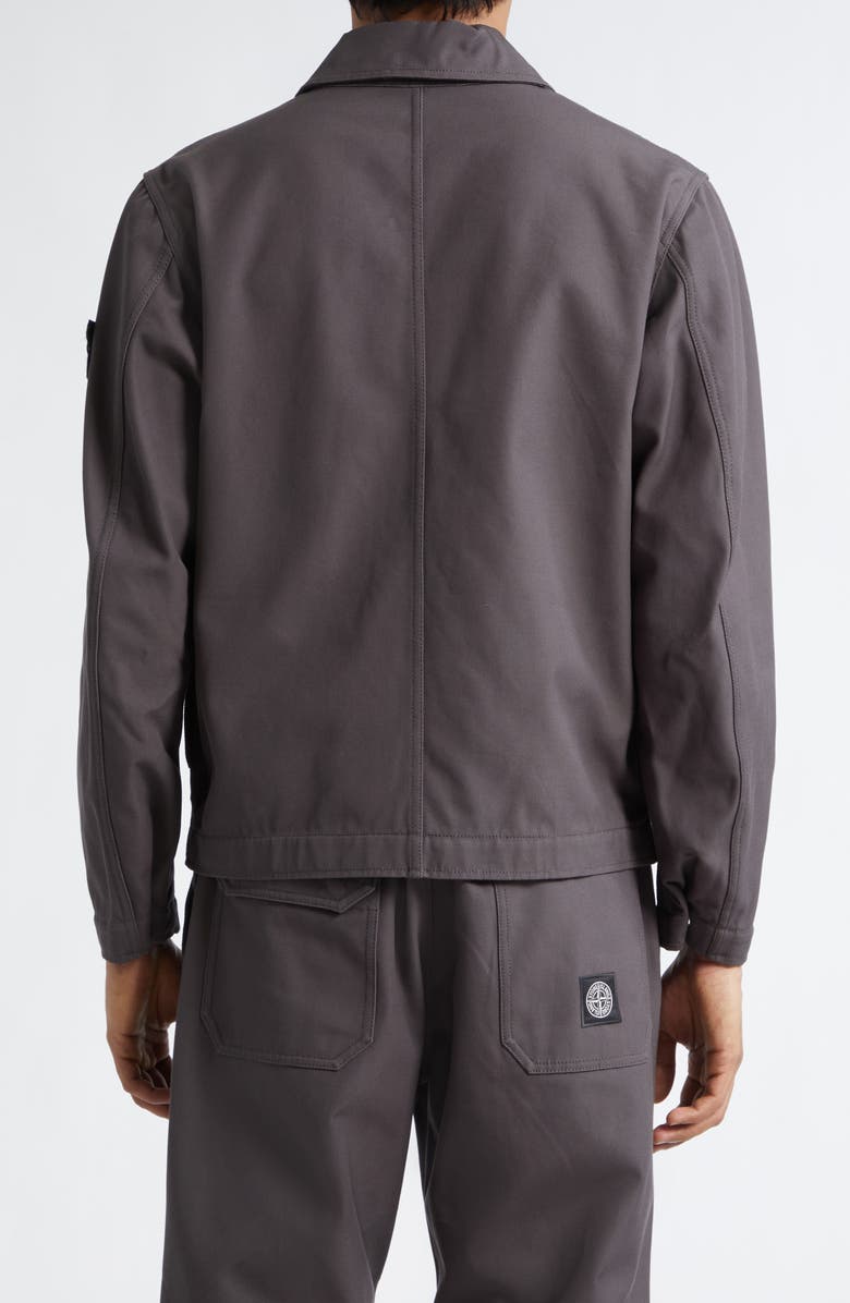Stone Island Cotton Canvas Jacket, Alternate, color, Charcoal