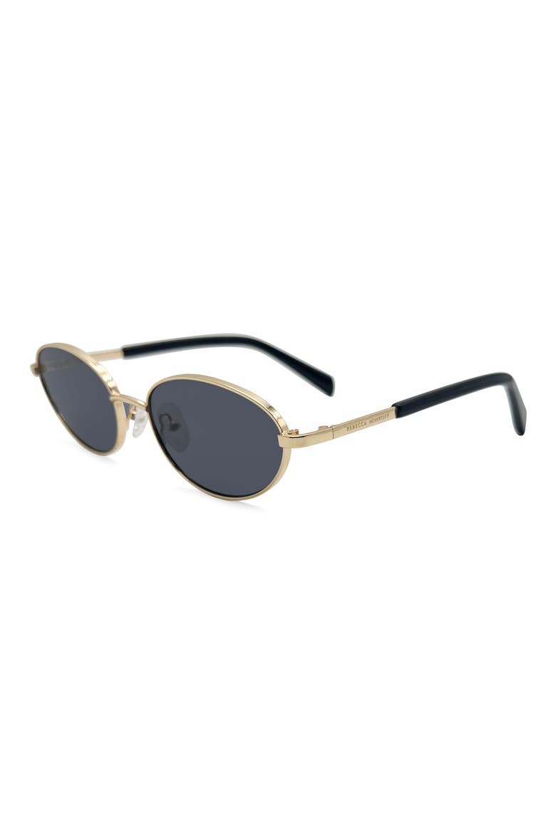Evangelyne 56mm Oval Sunglasses, Alternate, color, BLACK