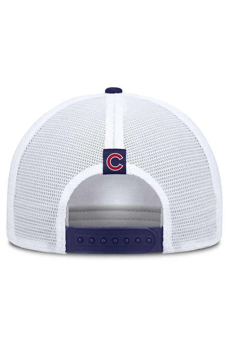 Men's Nike  Khaki/Royal Chicago Cubs Rise A-Frame Trucker Adjustable Hat, Alternate, color, Khaki