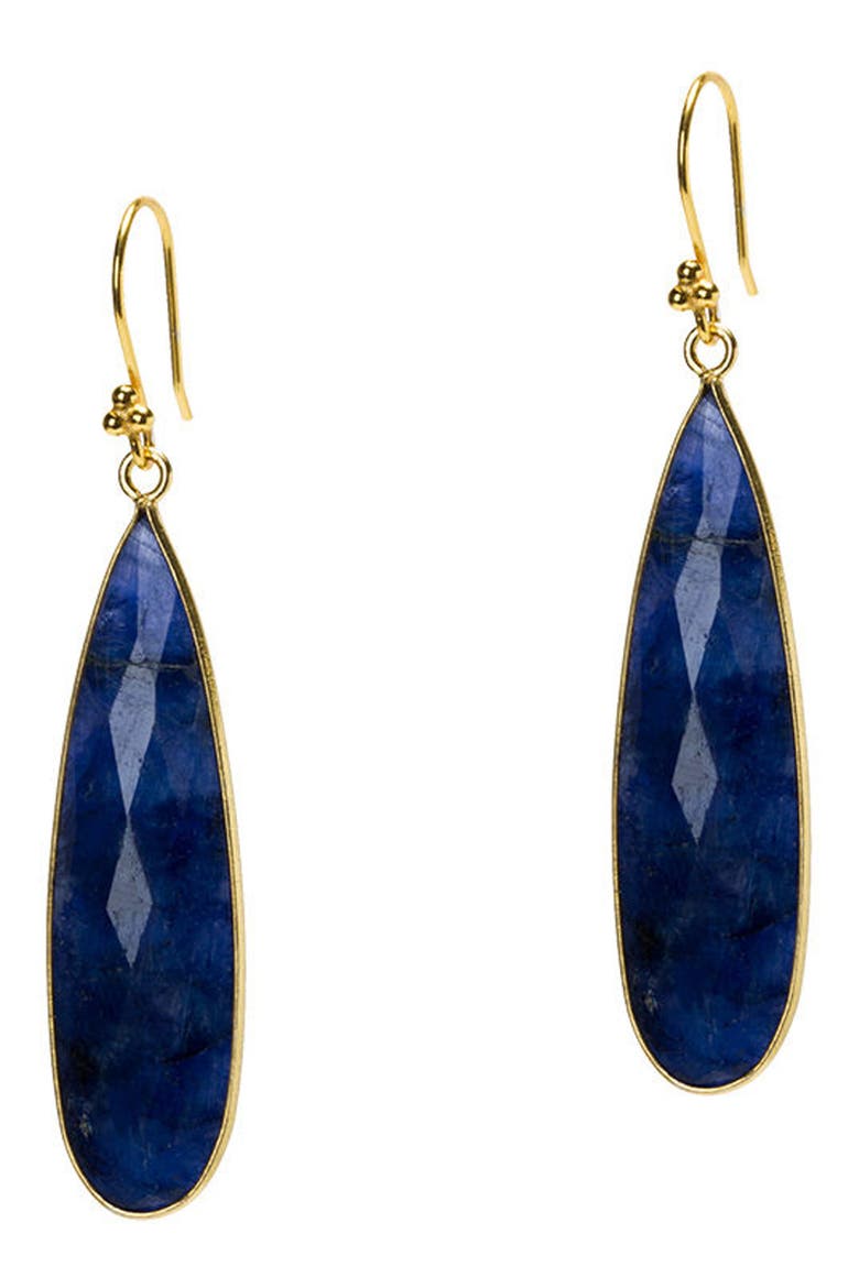 Newport Semiprecious Stone Teardrop Earrings, Main, color, SAPPHIRE