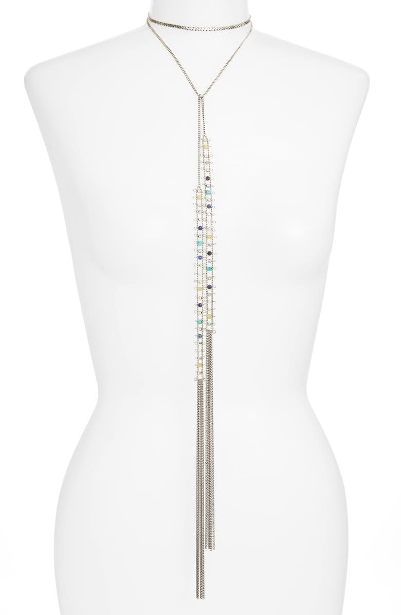 Treasure & Bond Stone Ladder Lariat Necklace, Main, color, 