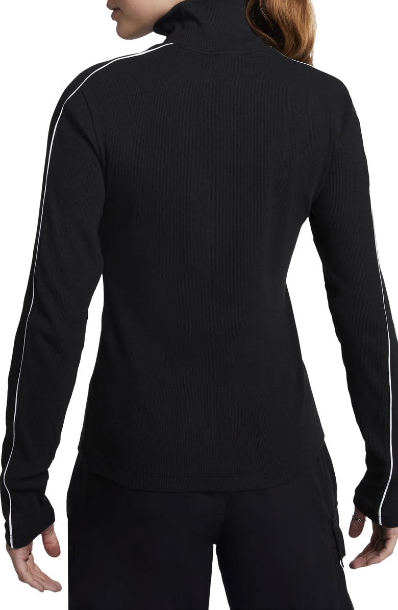 Nike Rib Cotton Turtleneck Top, Alternate, color, 